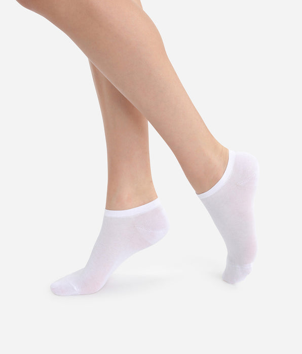 DIM 2er-Pack leichte Damen-Sneakersocken in Weiß - Light Cotton