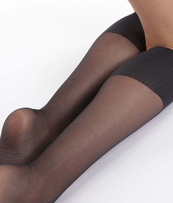 DIM 2er-Pack schwarze transparente Strümpfe 20D - AbsoluFlex