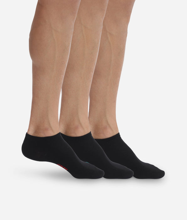 DIM 3er-Pack schwarze Herren-Sneakersocken aus Baumwolle