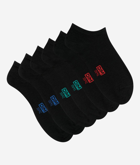 DIM 3er-Pack schwarze Herren-Sneakersocken aus Baumwolle