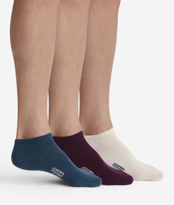 DIM 3er-Pack Socken für Männer Blau Violett Baumwolle