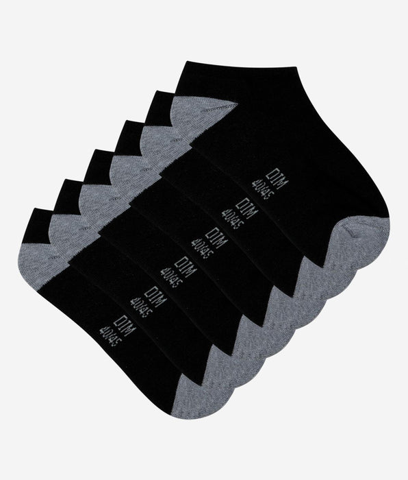 DIM 3er-Pack schwarz/graue Herren-Sneakersocken - EcoDIM