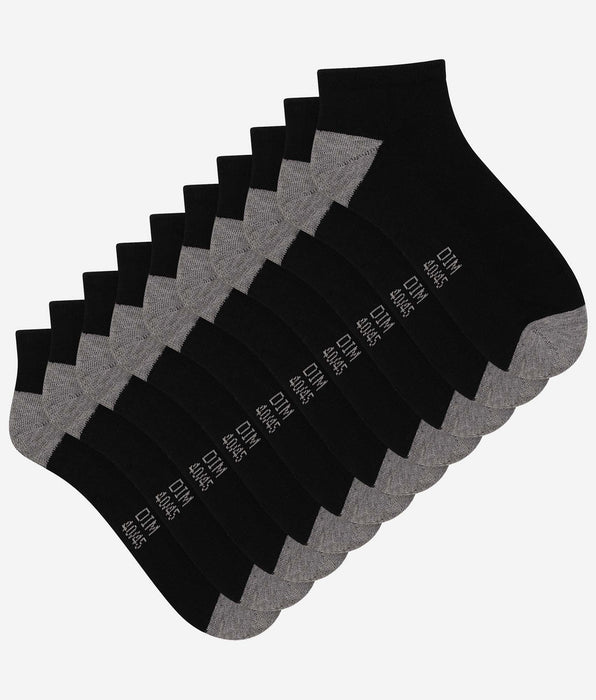 DIM Packung mit 5 Paar schwarzen Baumwollsocken für Herren EcoDim Sport