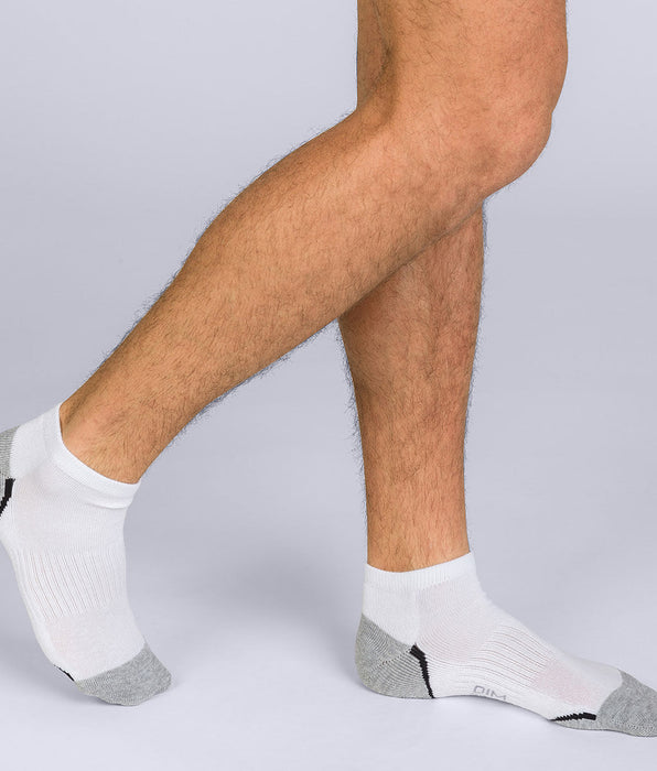 DIM 3er-Pack kurze Herren-Sportsocken weiß/grau - DIM Sport