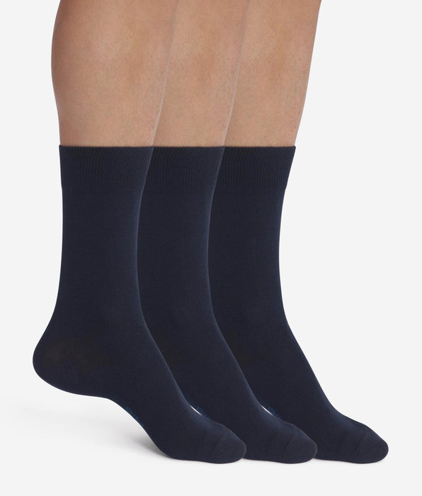 DIM Packung mit 3 Paar Herrensocken aus Navy Blue Dim Cotton