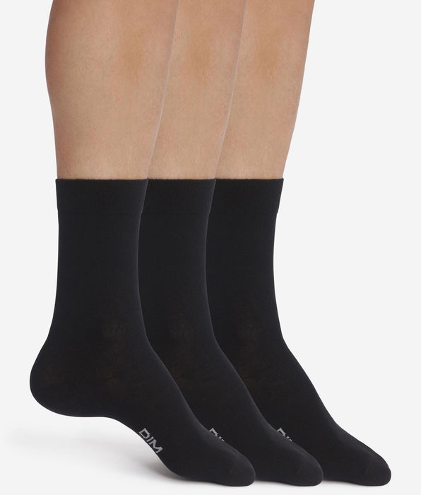 DIM Packung mit 3 Paar Herrensocken Black Dim Cotton Comfort
