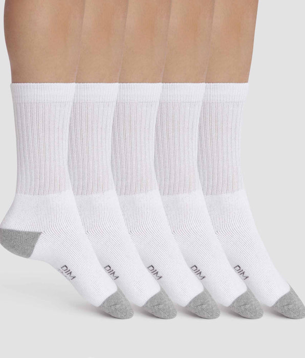 DIM Packung mit 5 Paar Herrensocken Weiß und Grau EcoDim Sport