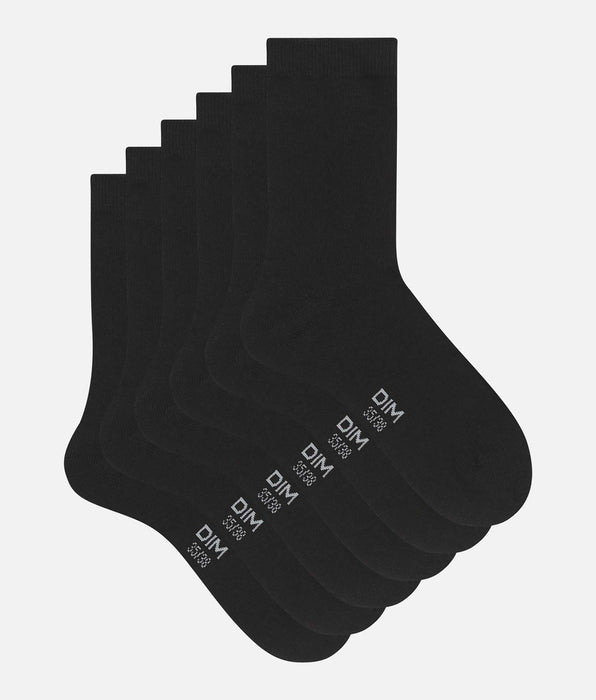 DIM 3 Paar Socken für Frauen Schwarz Baumwolle Nice Price