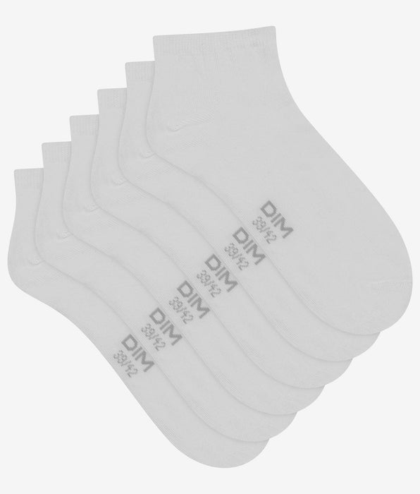 DIM Packung mit 3 Paar kurzen Herrensocken White Dim Cotton