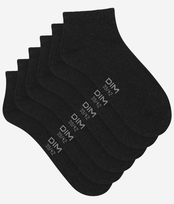 DIM Packung mit 3 Paar kurzen Herrensocken Black Dim Cotton