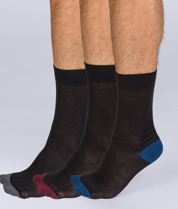 DIM 3er-Pack Mix and Match Herrensocken in Schwarz - Cotton Style