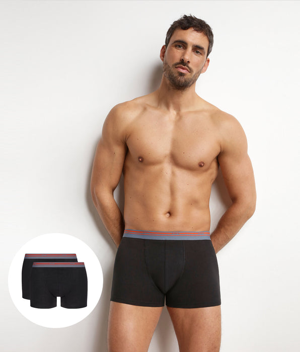 DIM 2er-Pack Stretch-Baumwollboxershorts für Herren Daily Colors