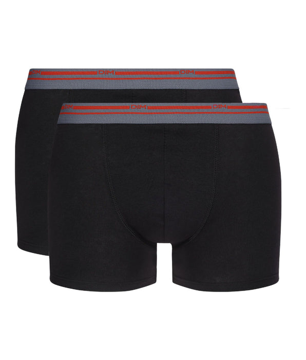 DIM 2er-Pack schwarze Boxershorts aus Stretch-Baumwolle - Classic Colors