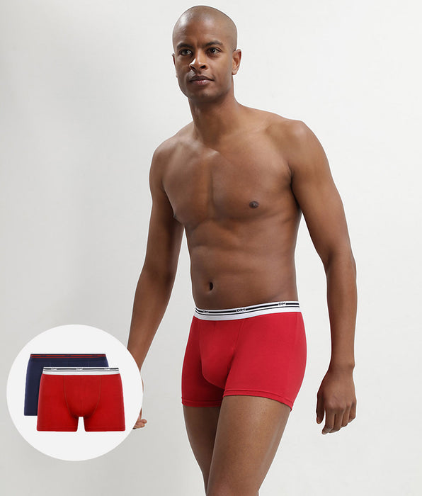 DIM 2er-Pack lavarote/denimblaue Boxershorts aus Stretch-Baumwolle - Classic Colors