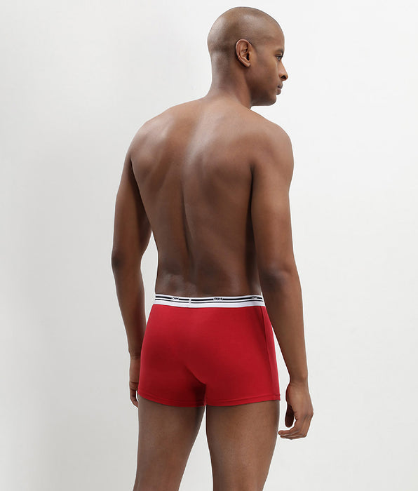 DIM 2er-Pack Stretch-Baumwollboxershorts in Denimblau und Lava-Rot von Daily Colors