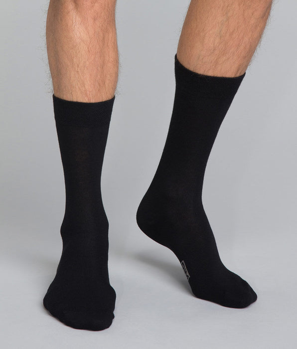DIM 3er-Pack schwarze Herrensocken aus Baumwolle - Basic Cotton