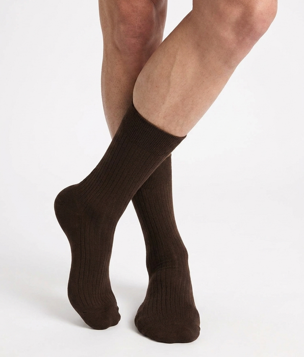 DIM 3er-Pack Herrensocken in den Farben Cassis, Schokoladenbraun und Taupe aus Baumwolle