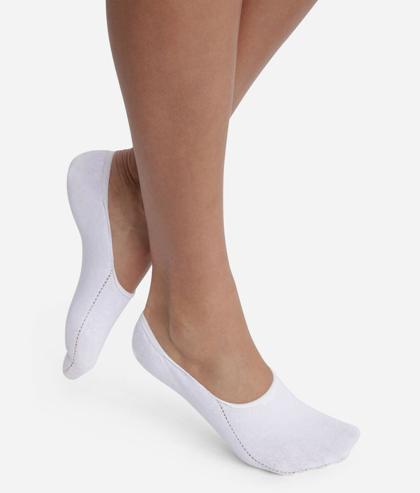 DIM Kurze Söckchen für Damen, speziell für Turnschuhe, aus Baumwolle, weiß, Dim Invisifit