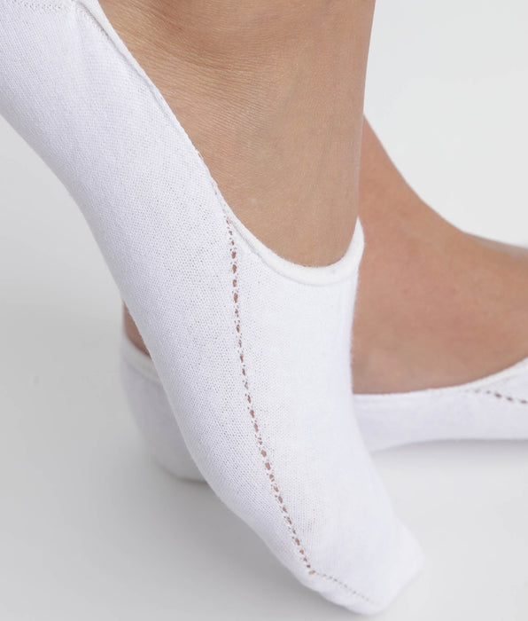 DIM Kurze Söckchen für Damen, speziell für Turnschuhe, aus Baumwolle, weiß, Dim Invisifit