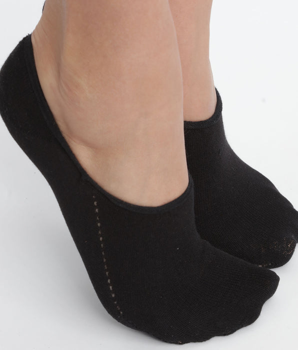 DIM Kurze Damensöckchen speziell für Turnschuhe aus Baumwolle Schwarz Dim Invisifit