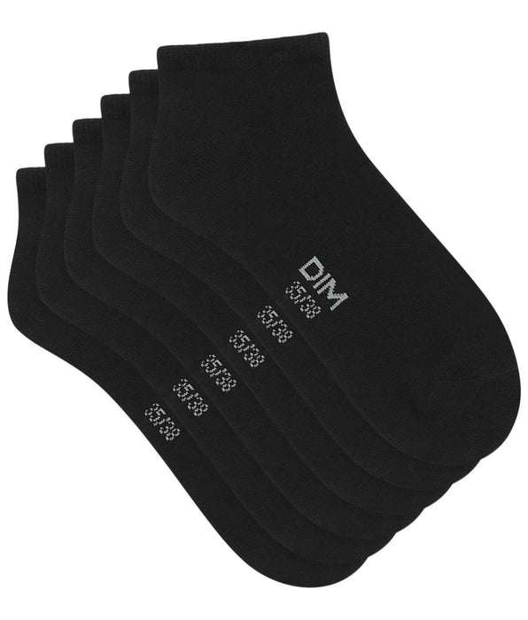 DIM Packung mit 3 Paar kurzen Damensocken Black Dim Cotton