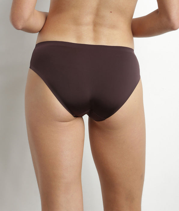 DIM Dunkelbrauner Slip aus Mikrofaser - InvisiFree