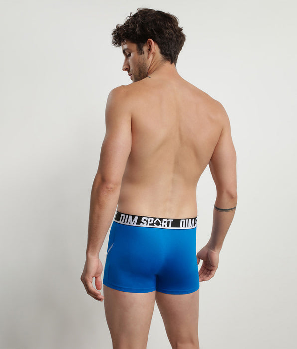 DIM 3er-Pack Boxershorts aus Mikrofaser schwarz/blau/cyanblau  - DIM Sport
