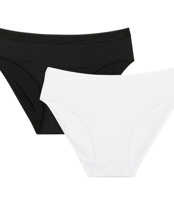 DIM 2er-Pack weiße Mädchenslips aus Mikrofaser – DIM Pocket Micro