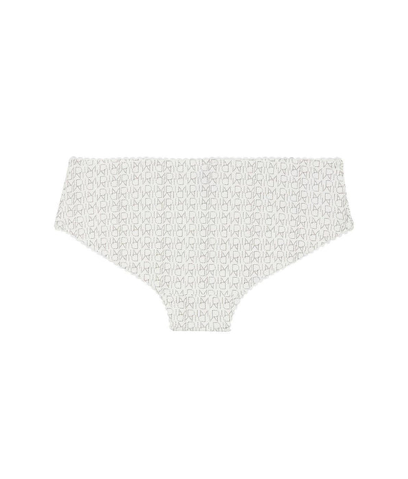 DIM Weiße Mädchenshorty aus Mikrofaser mit Logodruck – DIM Touch