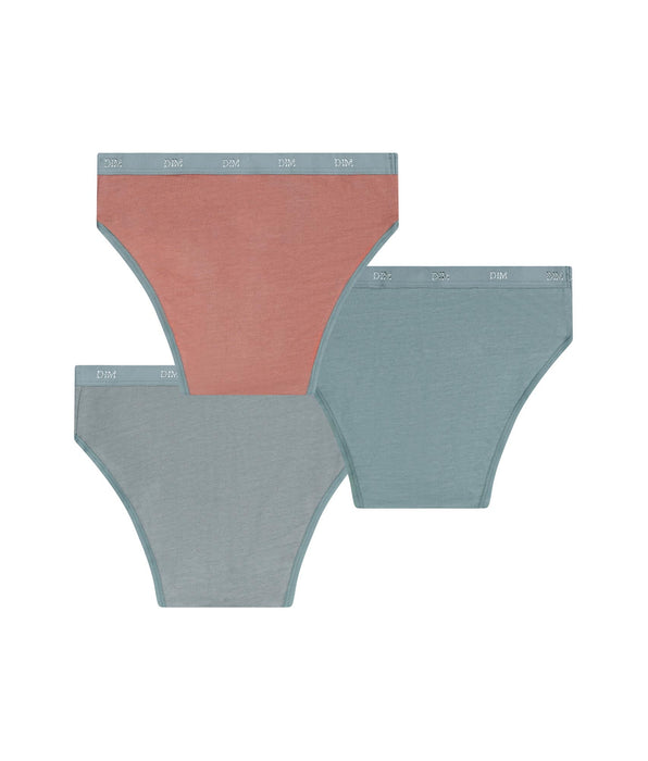 DIM 3er-Pack Mädchenhöschen in Lehmfarbe von Les Pockets Ecodim Kids