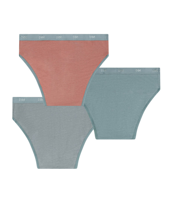 DIM 3er-Pack Mädchenhöschen in Lehmfarbe von Les Pockets Ecodim Kids