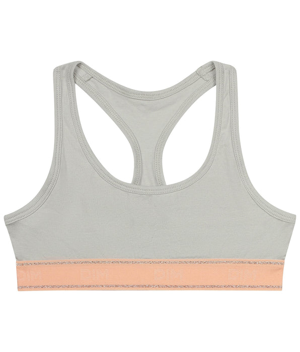 DIM Mädchen-BH Grau und Rosa Dim Sport

