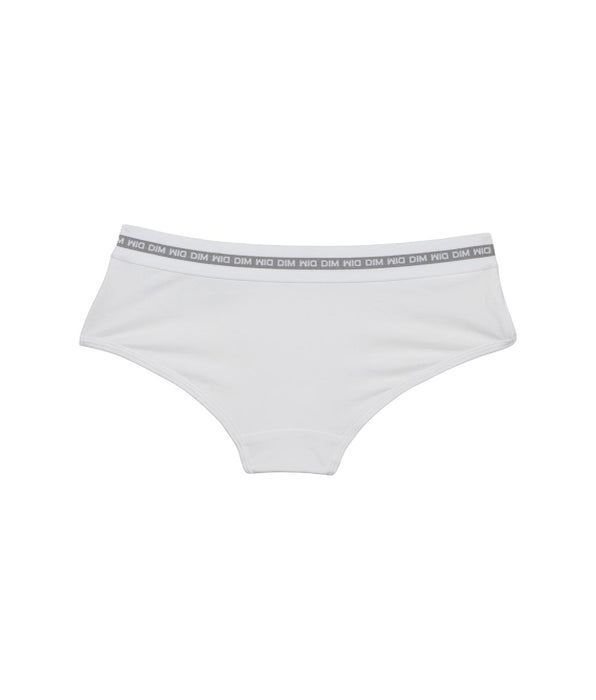 DIM Weiße Mädchen-Shorty aus Stretch-Baumwolle mit Metallic-Print - DIM Sport