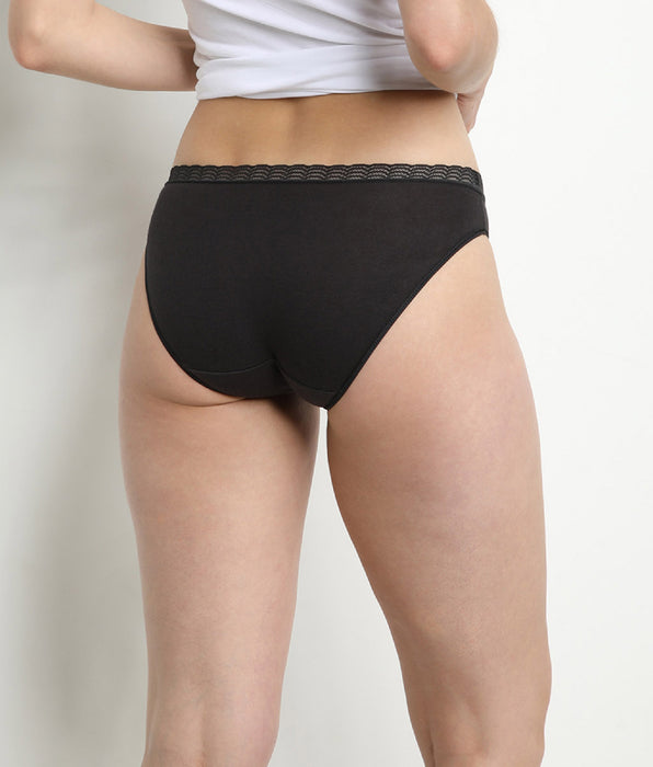 DIM 2er-Pack Baumwoll-Slips schwarz/weiß - Fashion