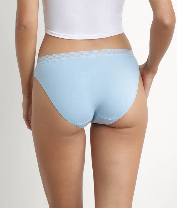 DIM 2er-Pack Slips aus Stretch-Baumwolle in Grau und Blau - DIM Fashion
