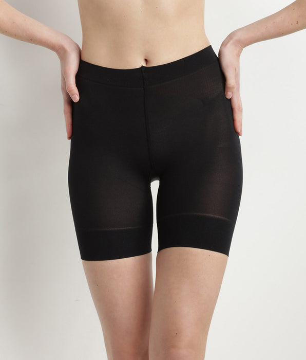 DIM Schwarze lange Shorts mit hohem Bund - Diam's Action Minceur
