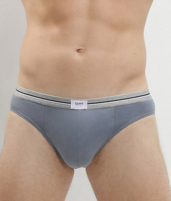 DIM 3er-Pack Slips aus robuster Stretch-Baumwolle blau/grau - Ultra Resist