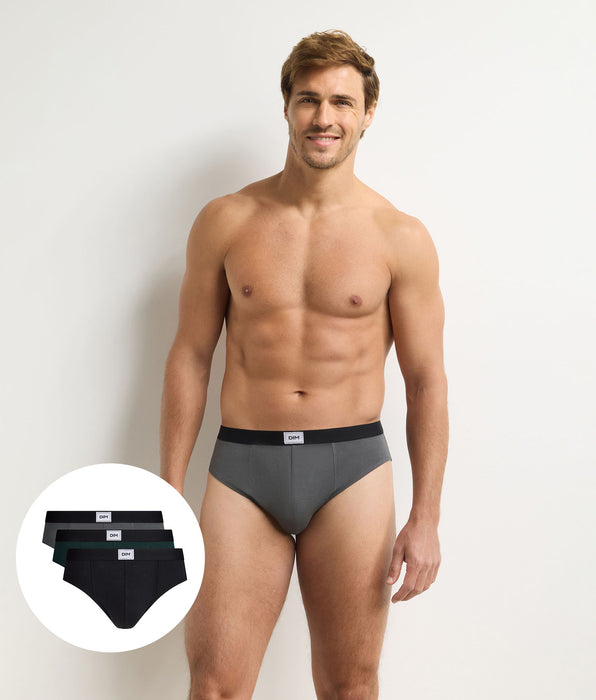 DIM 3er-Pack Herren-Slips in Schwarz, Grün und Grau„ “ Ultra Resist
