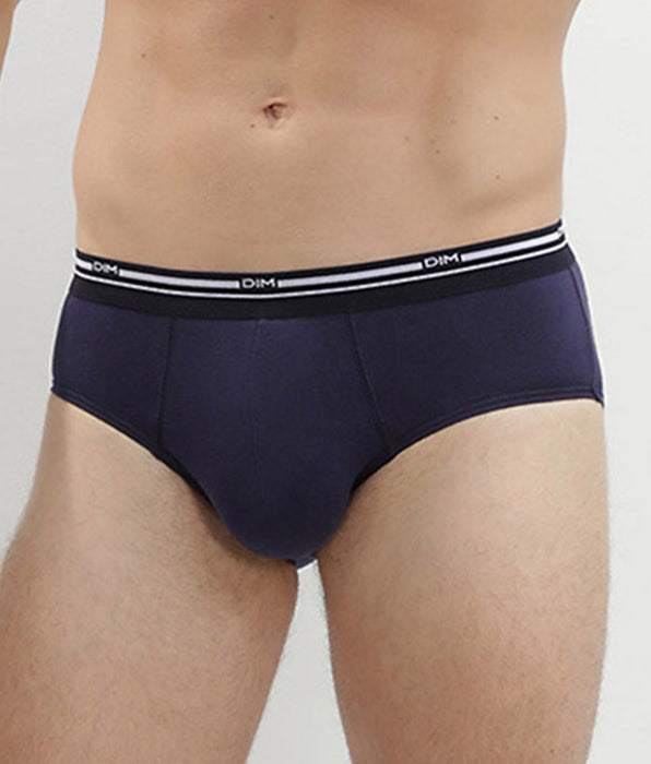 DIM 3er-Pack lavarote/dunkelblaue Slips aus Stretch-Baumwolle - Classic Colors