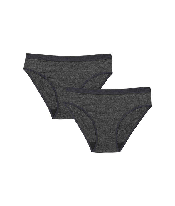DIM Dunkelgrau melierter Mädchenslip aus Mikrofaser - DIM Micro