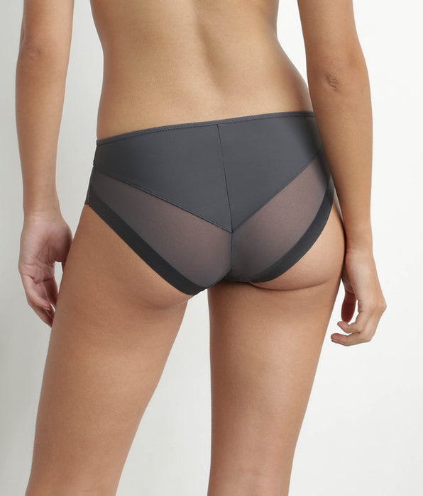 DIM Granitgrauer Mikrofaser–Slip mit Tülleinsätzen – Generous