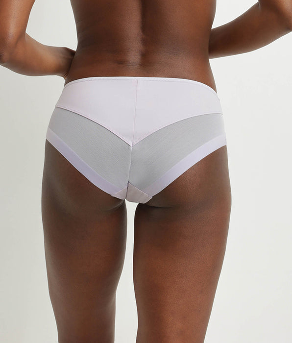 DIM Zartvioletter Mikrofaser-Slip mit Tülleinsätzen – Generous