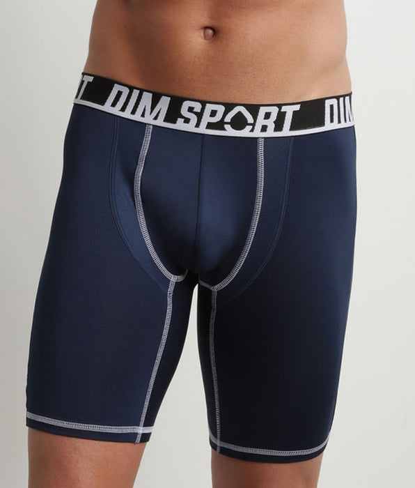 DIM 2er-Pack lange Boxershorts aus Mikrofaser schwarz/blau - DIM Sport