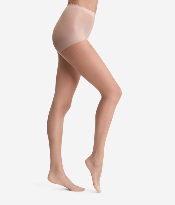 DIM Beige transparente Strumpfhose mit Nude-Effekt 17D - Body Touch