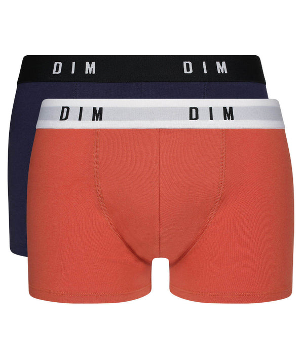 DIM 2er-Pack Boxershorts mit Retrobund blau/rot - DIM Originals