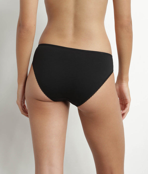 DIM Schwarzer Mikrofaser–Slip mit Tülleinsätzen – Generous