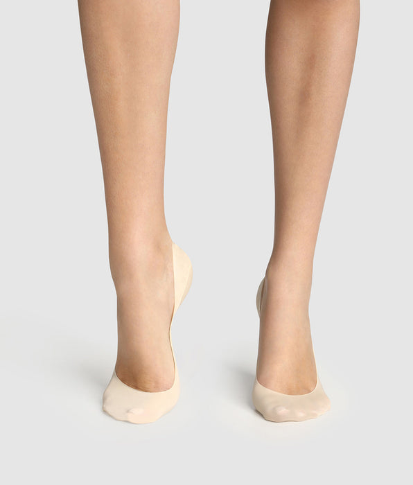 DIM 2er-Pack halbtransparente Füßlinge naturfarben - InvisiFit