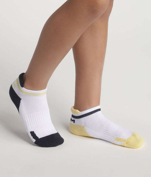 DIM 2er-Pack Unisex-Socken im Retro-Style marine/gelb - DIM Sport