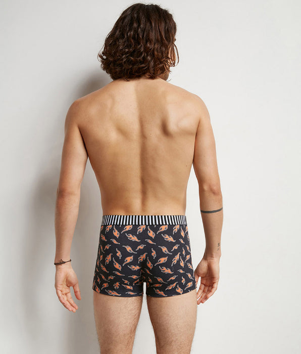 DIM 3er-Pack Boxershorts aus Stretch-Baumwolle mit Flammen-Print - DIM Vibes