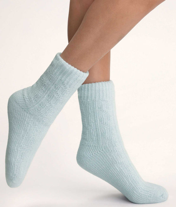 DIM Warme Socke für Frauen Himmelblau Cocoon Fleece